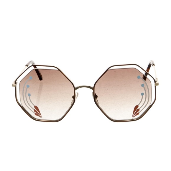 New Chloé Round Gradient Sunglasses - Picture 2 of 12